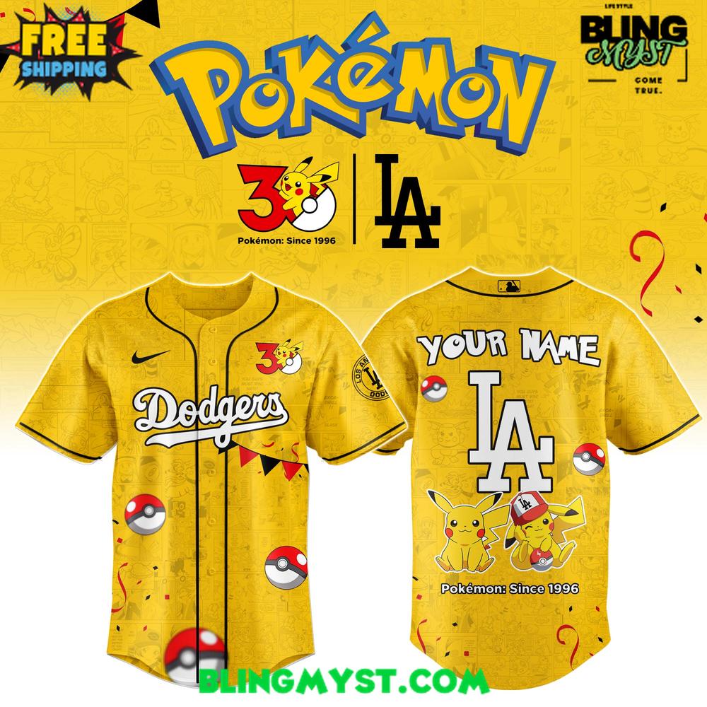 Los Angeles Dodgers Pokémon 30th Anniversary Limited Edition Jersey