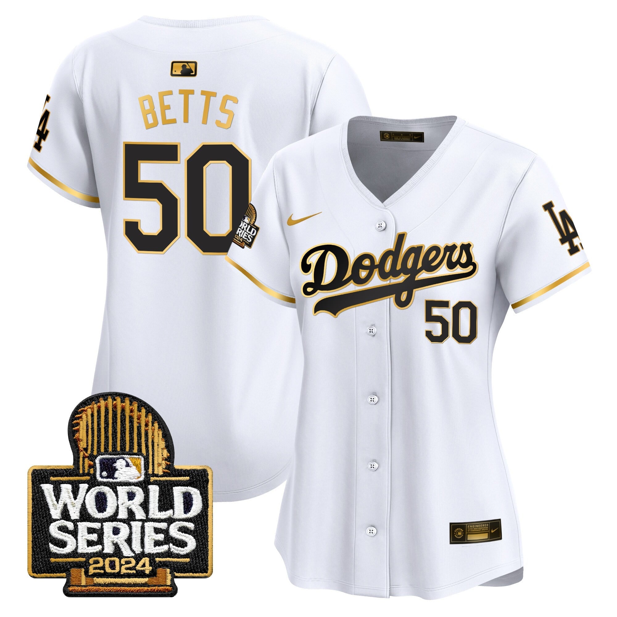 Women's Dodgers 2024 World Series Vapor Premier Limited Jersey - All Stitched