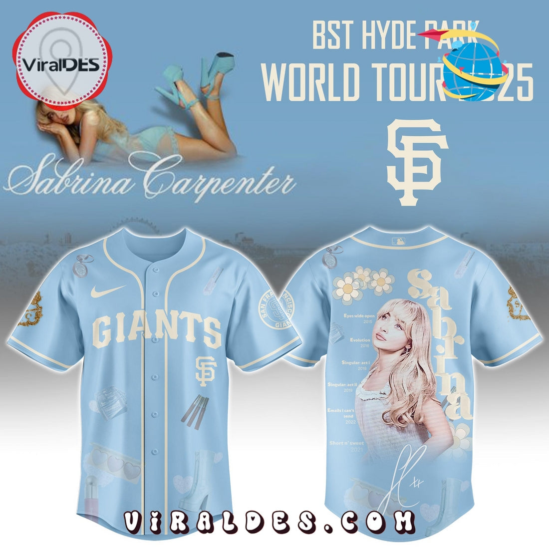 San Francisco Giants MLB x Sabrina Carpenter Baseball Jersey
