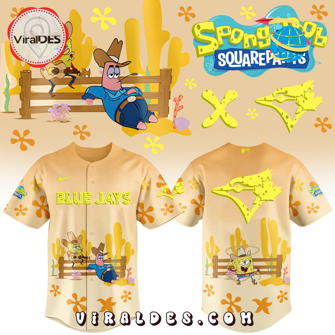 Spongebob Squarepants MLB Washington Nationals Baseball Jersey